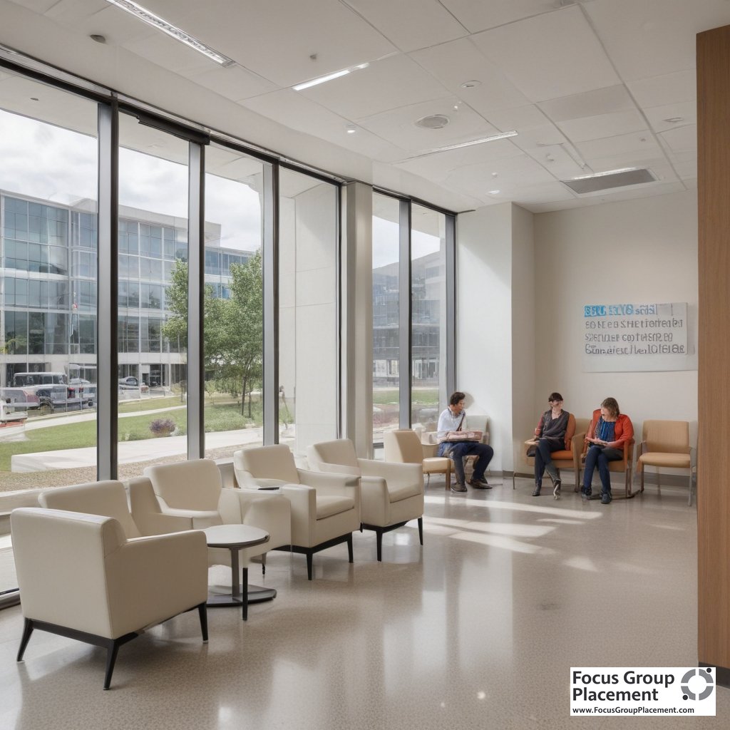 Future search trials austin tx participants in modern research facility waiting room