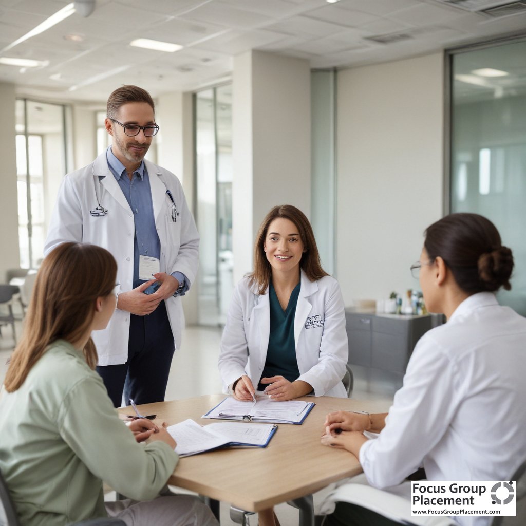 Support group meeting for tummy tuck clinical trial participants