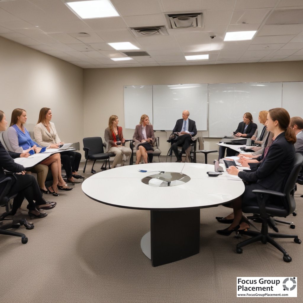 Professional focus group session in Richmond research facility
