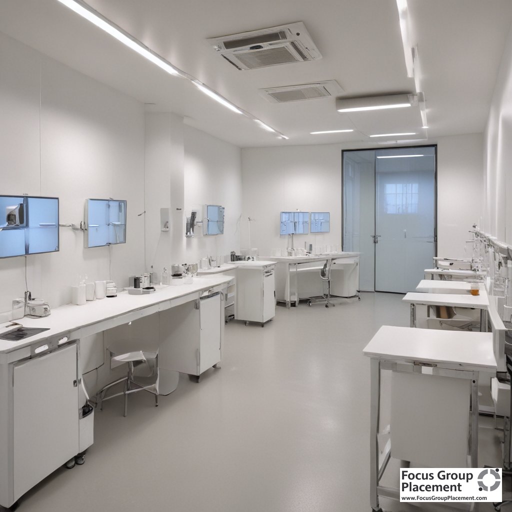 Professional sensory evaluation facility with individual tasting booths for food product research