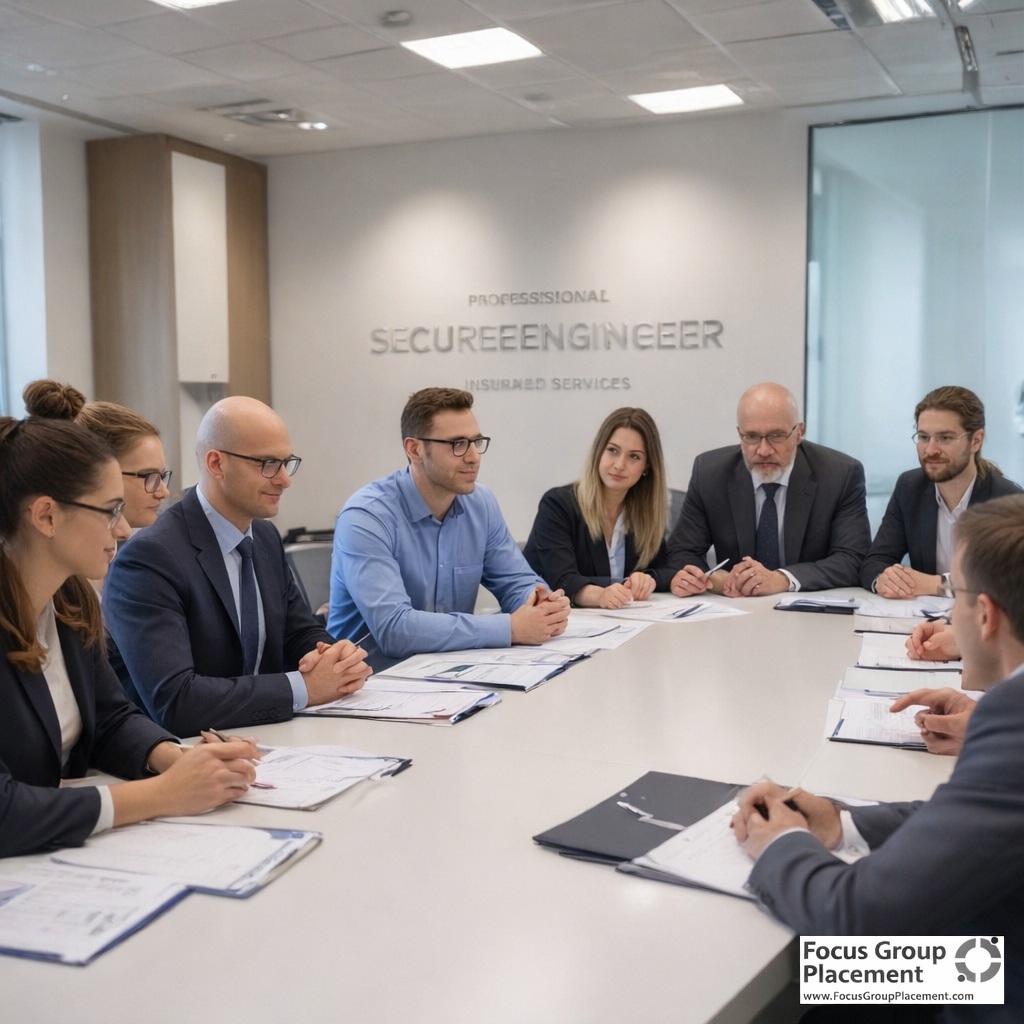 Schlesinger Group focus group participants discussing products in a professional market research facility
