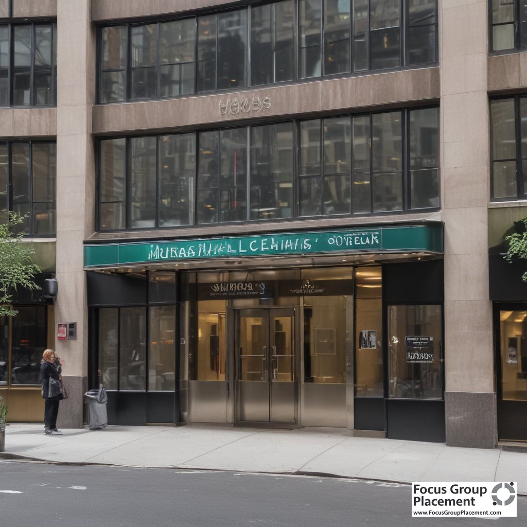 Murray Hill Center exterior with NYC street view and transportation access