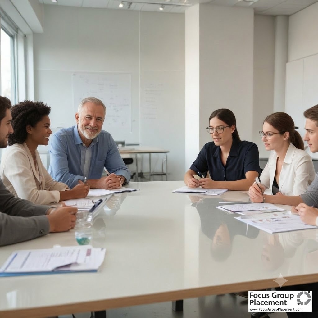 Adults taking part in a moderated in-person paid focus group discussion